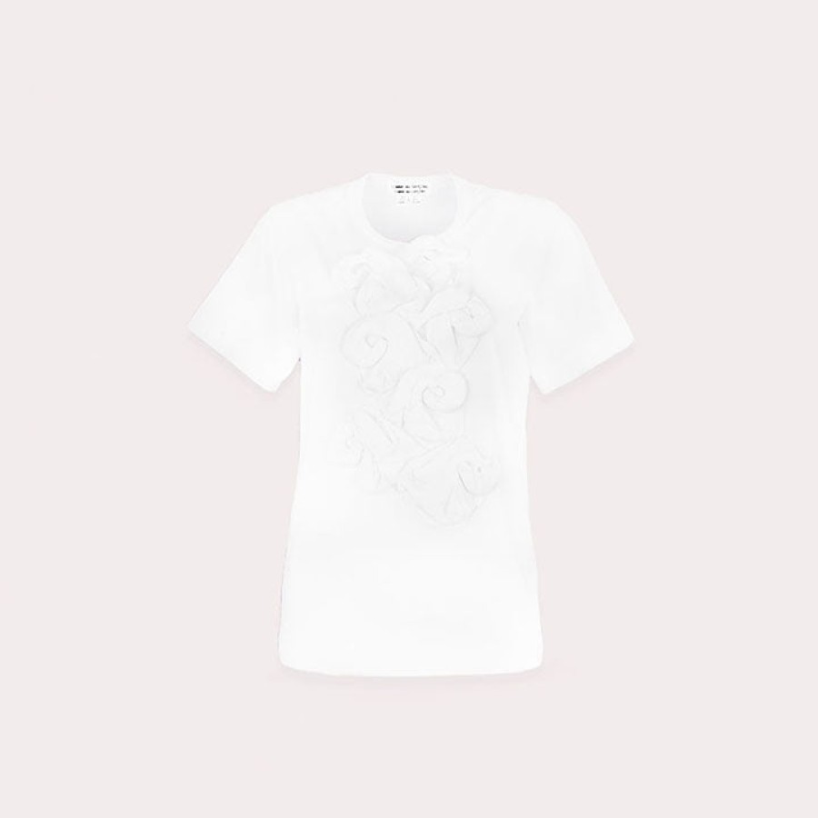 Clothing CDG-CDG | Cdg-Cdg-T-Shirt With 3D Roses