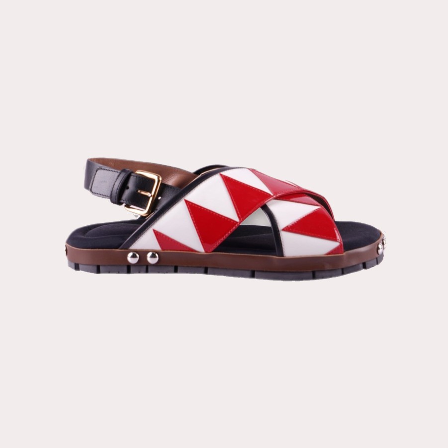 Shoes MARNI | Marni-Wedge Criss Cross Sandals