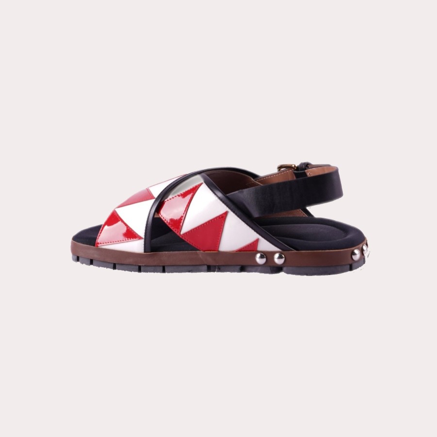 Shoes MARNI | Marni-Wedge Criss Cross Sandals