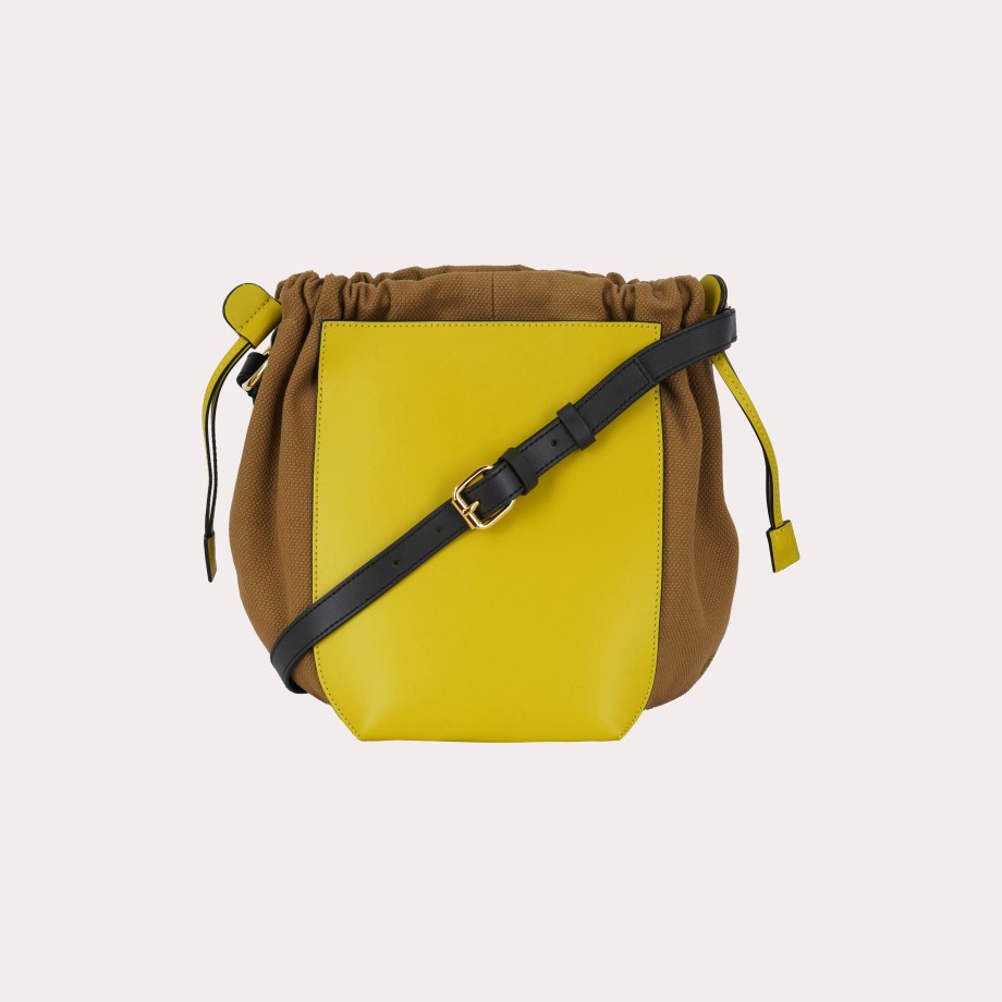 Bags MARNI | Marni-Leather & Cotton Crossbody Bag