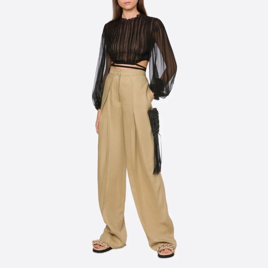 Clothing ALBERTA FERRETTI | Alberta Ferretti-Trousers In Linen And Viscose