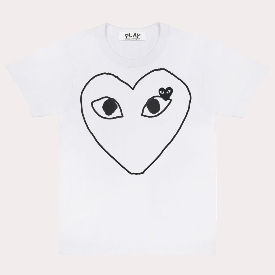 Clothing CDG PLAY | Cgd Play-Heart Cotton T-Shirt