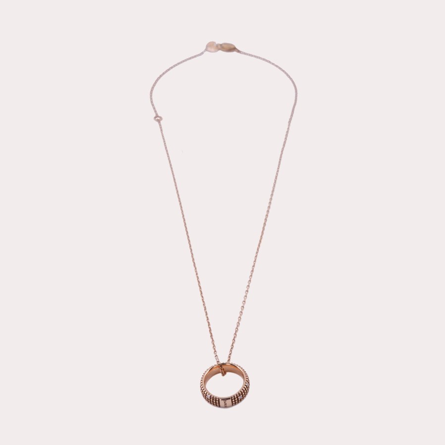 Jewelry DAMIANI | Damiani-Metropolitan 18K Rose Gold And Diamond Ring Pendant Necklace