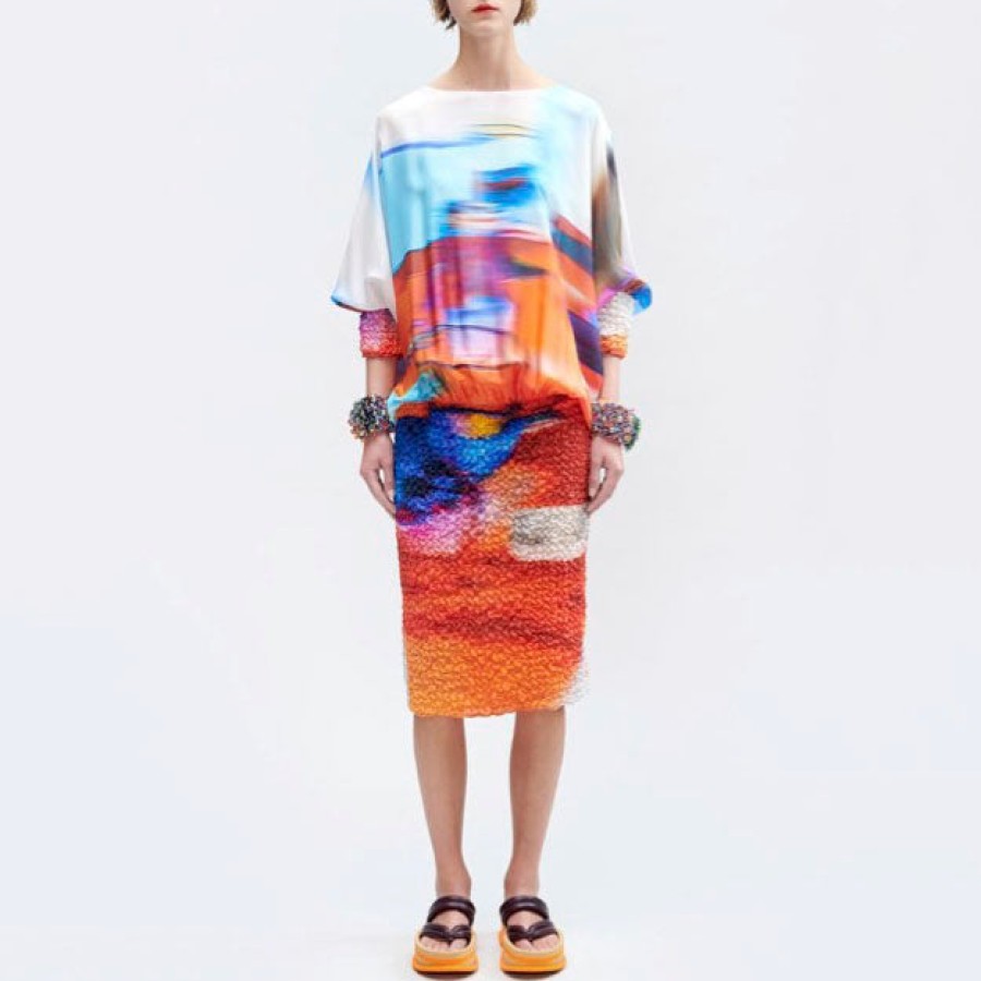 Clothing DRIES VAN NOTEN | Dries Van Noten-Dosta Dyed Smocked Dress