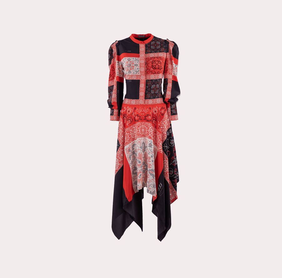 Clothing ALEXANDER MCQUEEN | Alexander Mcqueen-Patchwork Printed Dress