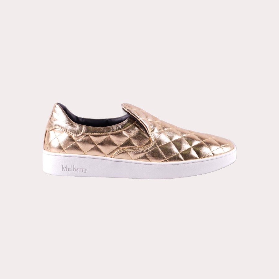 Shoes MULBERRY | Mulberry-Gold Quilted Sneakers