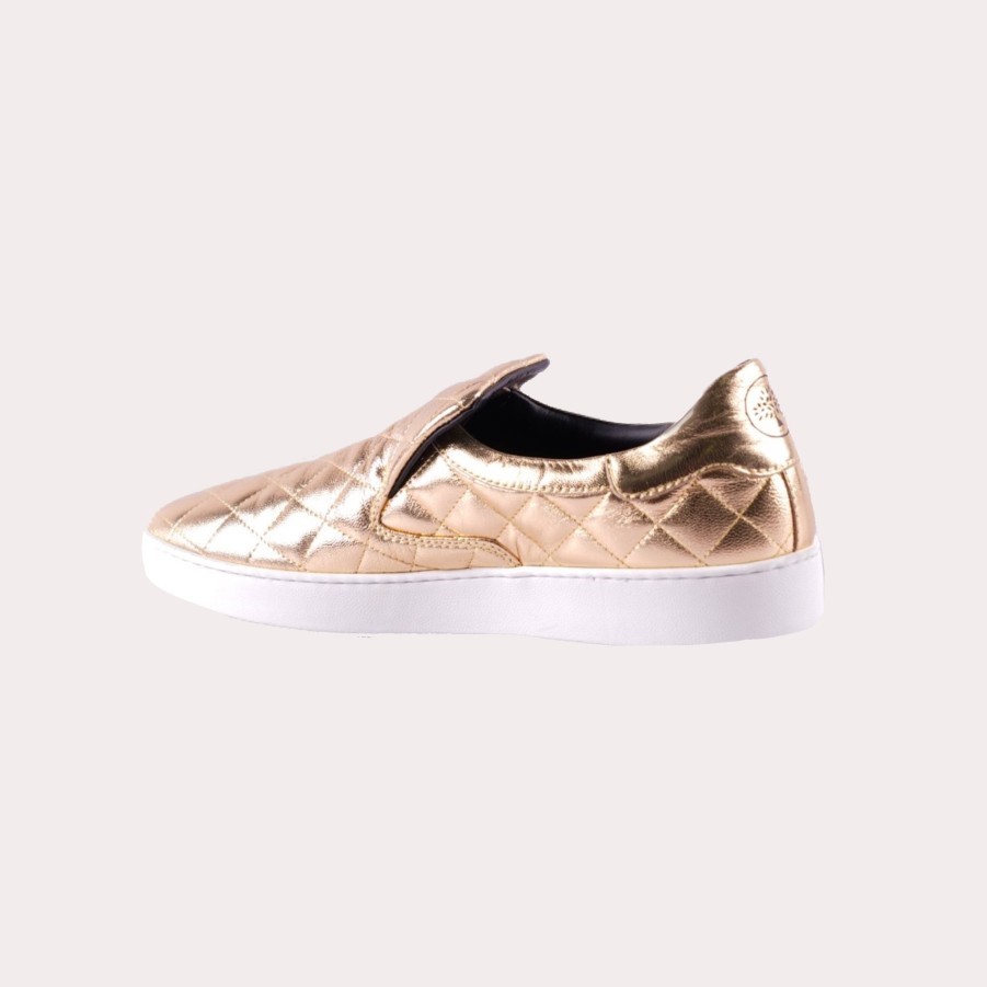 Shoes MULBERRY | Mulberry-Gold Quilted Sneakers