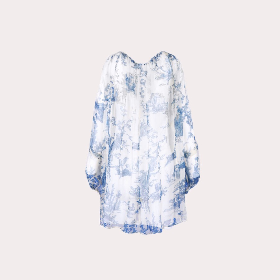 Clothing PHILOSOPHY DI L. SERAFINI | Philosophy Di L. Serafini-Long Sleeve Sheer Floral Top