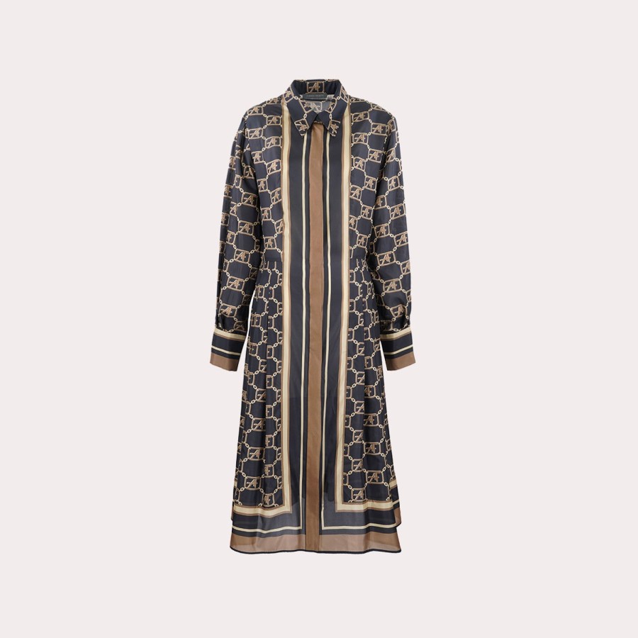 Clothing ALBERTA FERRETTI | Alberta Ferretti-Fantasy Silk Printed Shirt Dress