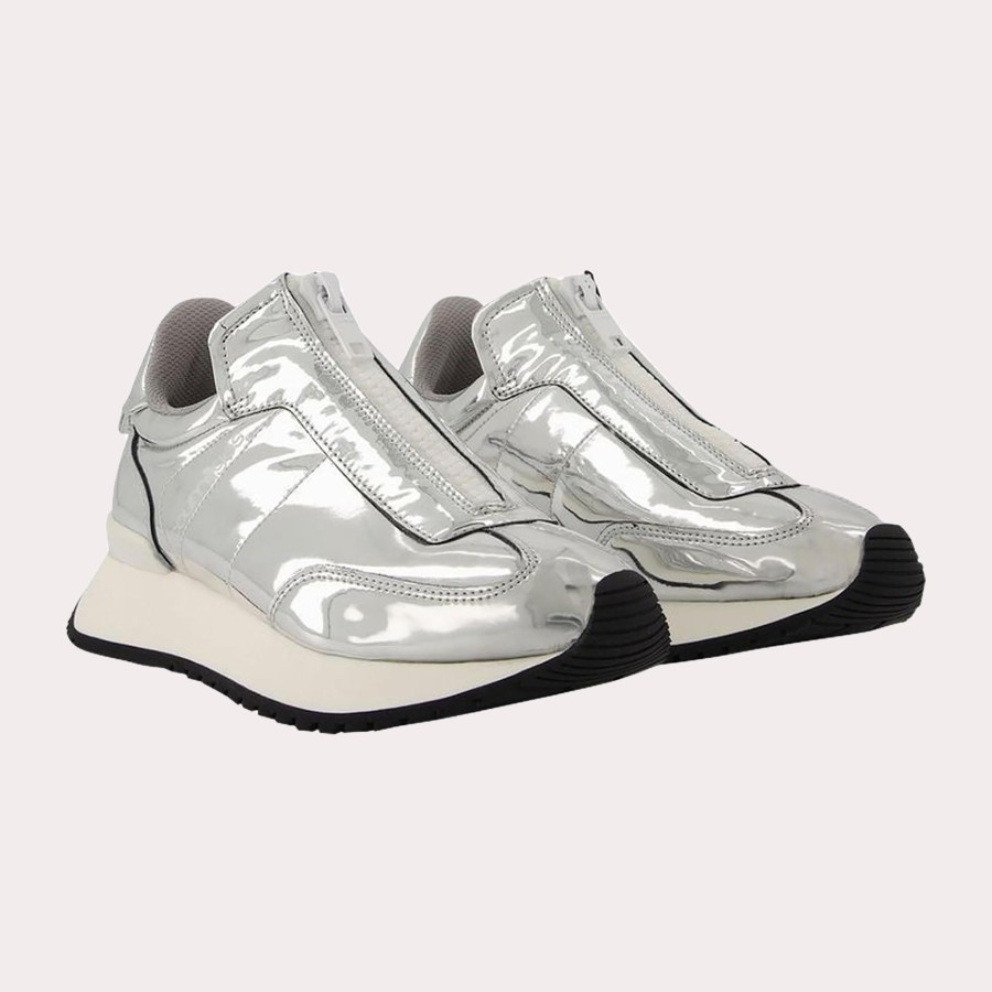 Shoes COURREGES | Courreges-Zipper Mirror Sneakers