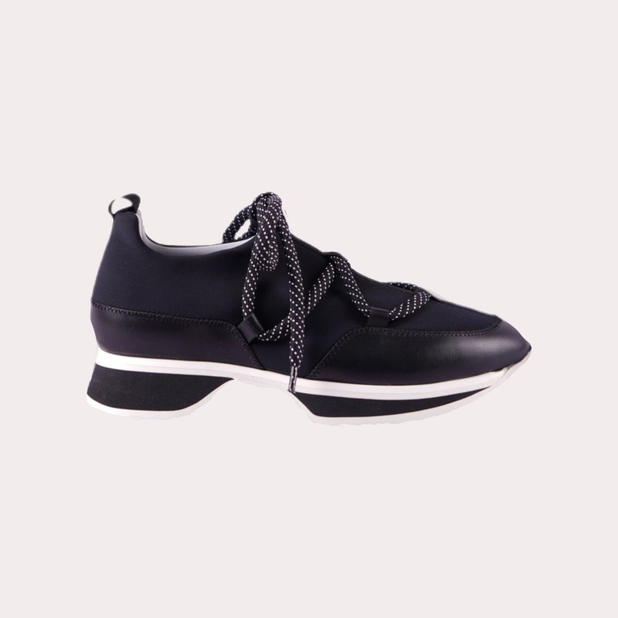 Shoes PIERRE HARDY | Pierre Hardy-Leather Mix Curved Sole Sneakers